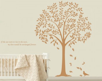 Linden Tree Wall Decal with Quotes  Art Stickers